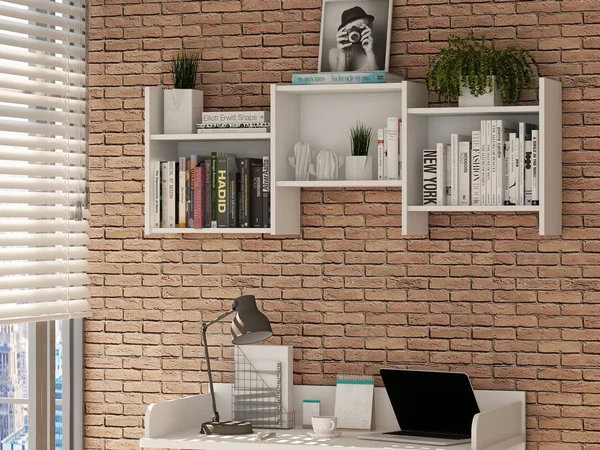 Manhattan Comfort 13PMC1 Hampton Zig-Zag Wall Decor Shelves in White