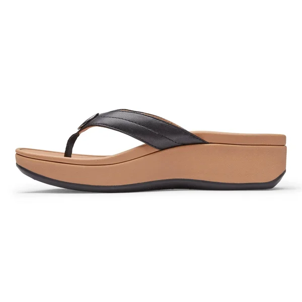 Women's Vionic Pilar Platform Thong Sandal, Size: 11, Black