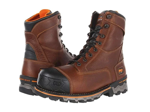 Timberland Pro Men's 8 in. Boondock Soft Toe Waterproof Insulated Work Boot - Brown