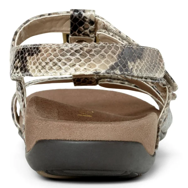 Vionic Women's Amber Adjustable Sandal Natural Snake 7 - M