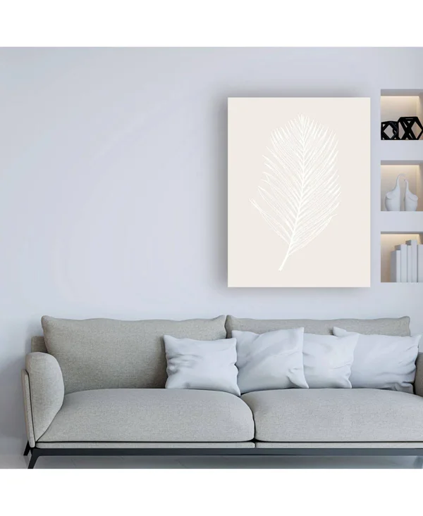 Trademark Fine Art Ic01325-C3547Gg Design Fabrikken 'White Leaf Fabrik
