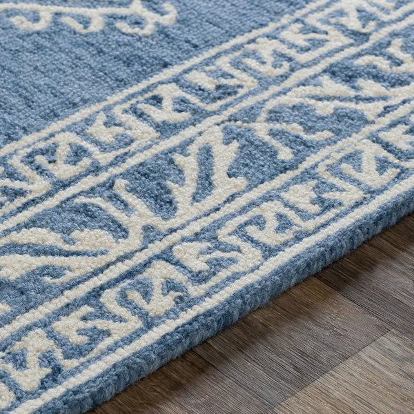 Bohemian BHS-0083107 Tufted Wool Denim Medallion Rug - 5& x 7&6x22