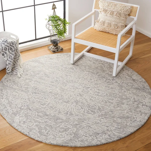 Safavieh Clearance Metro MET993F Grey Rug, 6&0x22x6&0x22 - Round