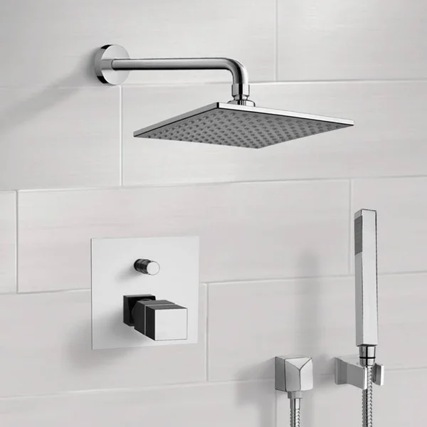 Thermostatic Shower Set with Handheld Shower - 8x22 Rain Showerhead, Orsino Remer SFH01 by Nameeks