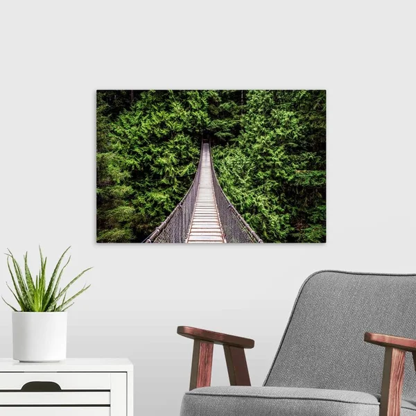 Capilano Suspension Bridge - North Vancouver, British Columbia, Canada, Canvas Wall Art, 24x16, Great Big Canvas