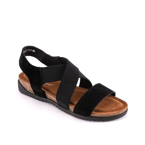 David Tate Clay Sandal - Women's, Black, Size 8, Sandals, Footbed, Slingback, Stretch