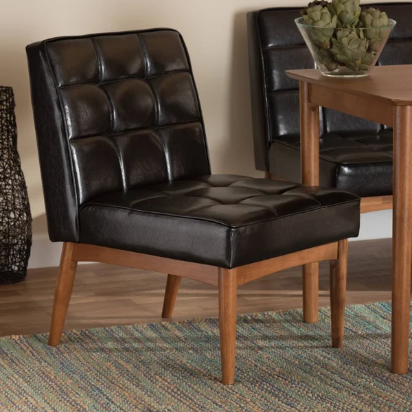 Wholesale Interiors Sanford Mid-Century Modern Dining Chair - Tan