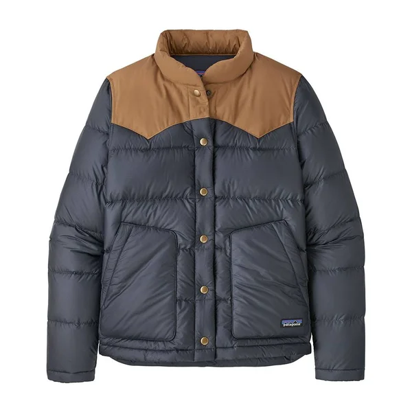 Patagonia Women's Bivy Jacket - Smolder Blue w/Nest Brown, S