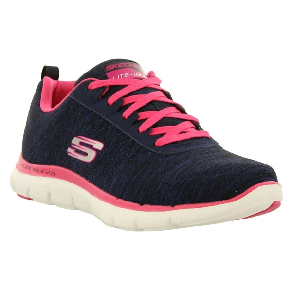 Skechers Sport Women's Flex Appeal 2.0 Fashion Sneaker, Navy/Pink
