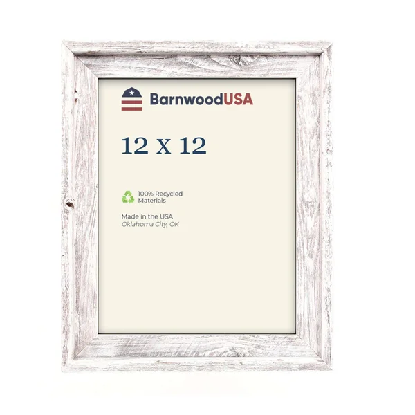Rustic Farmhouse Signature Picture Frame - White Wash 12x12