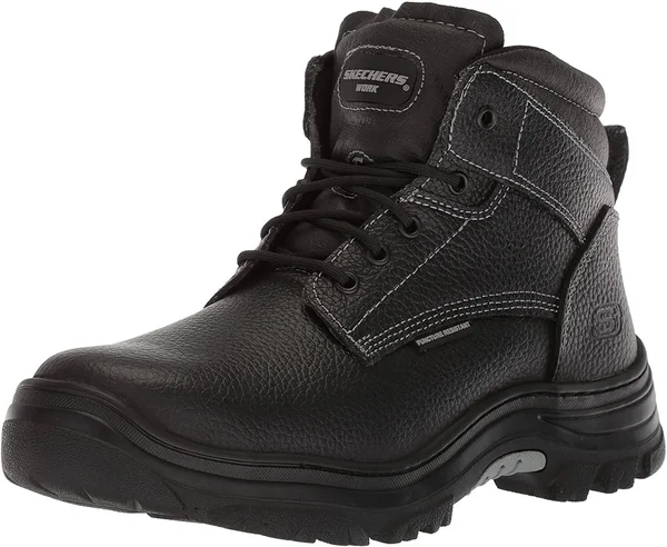 Skechers Men's Work Burgin Tarlac Steel Toe Boot, Black
