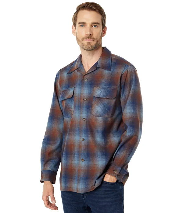 Pendleton Board Shirt - Men's Blue/Brown Ombre, S
