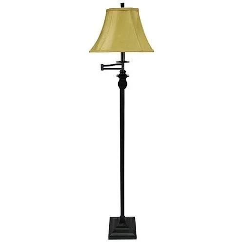 Fangio Lighting Bronze Swing Arm Floor Lamp Black Bronze 7616