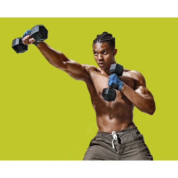 PRCTZ Rubber Encased Hex Dumbbell - 30 lbs Pair