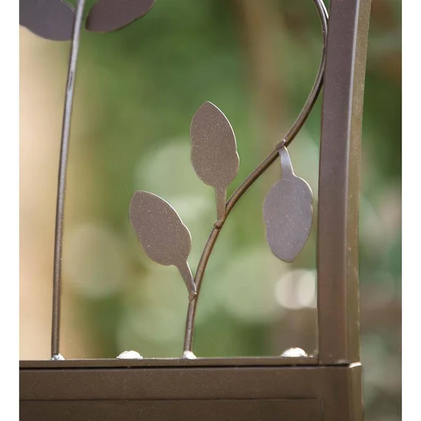 Metal Garden Arbor with Tree of Life Design, Green