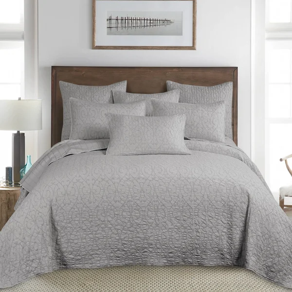 Homthreads Beckett Bedspread Set, King - Gray