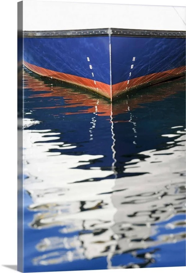 Reflection of Boat in Water, Canvas Wall Art, 24x36, Great Big Canvas