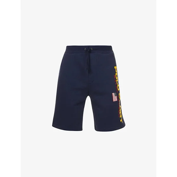 Polo Ralph Lauren Sport Capsule Fleece Large Logo Print Sweat Shorts in Cruise Navy