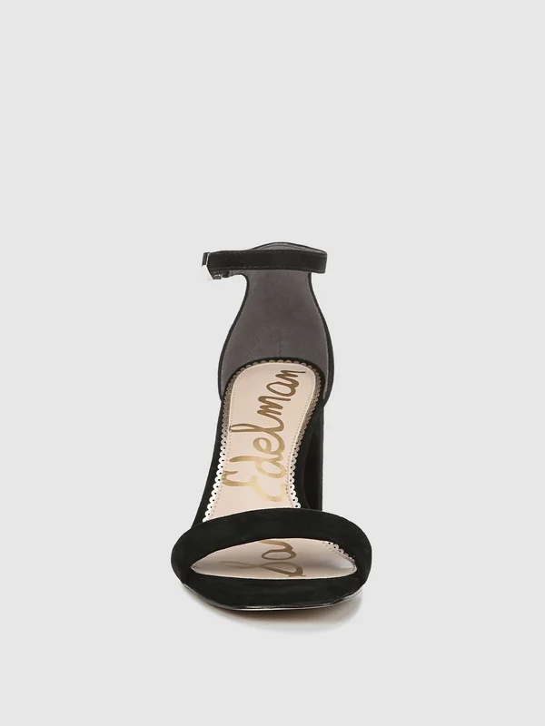 Sam Edelman Daniella Block Heel Sandal Black Suede
