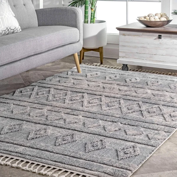 nuLOOM Diamond Shaggy Devonte Area Rug, Size: 7& 10 inch x 10& 10 inch
