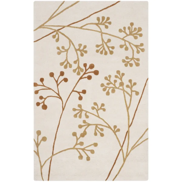 Safavieh Soho Rug SOH305B Ivory - Orange, 8& x 8& Round