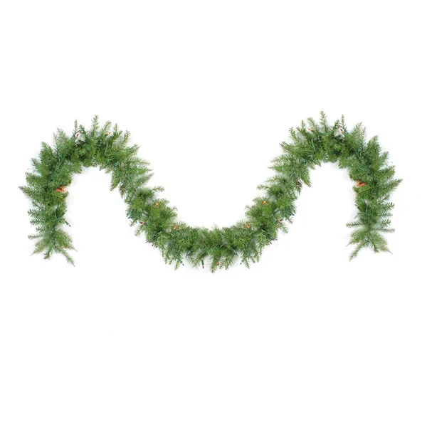 Northlight 9& x 10x22 Pre-Lit Northern Pine Artificial Christmas Garland - Multi Color Lights
