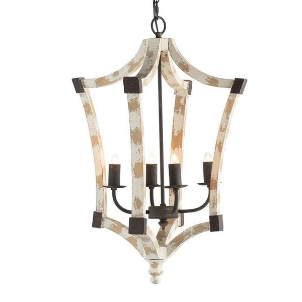 Au0026B Home Andreas Winged Chandelier, White