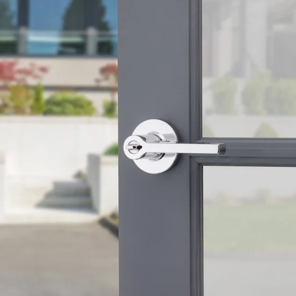 Baldwin 5260.LENT Contemporary Left Handed Single Cylinder Keyed Entry - Polished Chrome