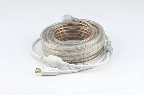 Cbconcept UL Listed - 164 Feet, 18000 Lumen, 4000K Soft White, Dimmable, 120V AC Flexible Flat LED Strip Rope Light, 3000 Units 3