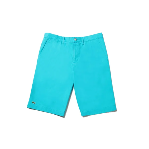 Lacoste Men Cotton Regular Fit Chino Bermuda Shorts Blue 33