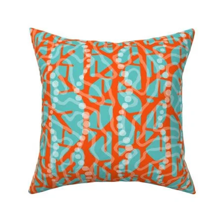Great Barrier Reef Reef Coral Throw Pillow Cover W Optional Insert by Roostery - Size: 18 x 18 Cu003EOnly