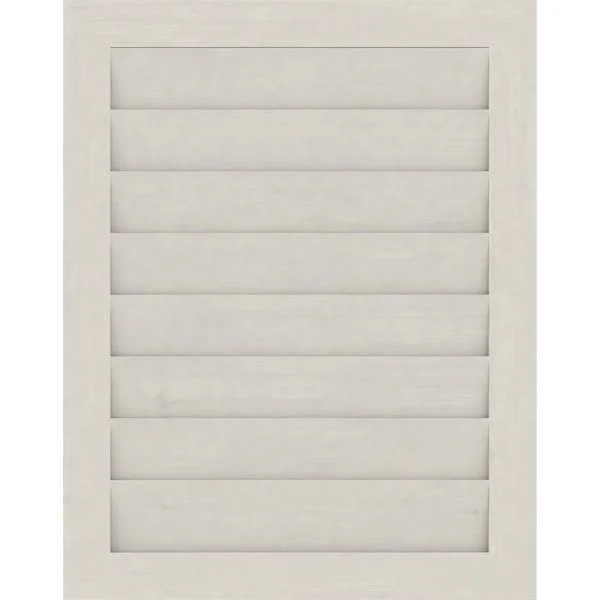 Ekena Millwork GVWVE20X1202SDPPI 20x22W x 12x22H Vertical Gable Vent (25x22W x 17x22H Frame Size): Primed, Non-Functional, Smoot