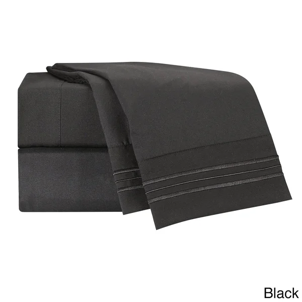 Clara Clark Premier 1800 Series Deep Pocket Bed Sheet Set - Size: Twin-XL, Purple