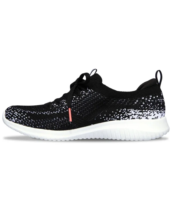 Skechers Women's Ultra Flex Twilight Twinkle Sneaker, Black/White