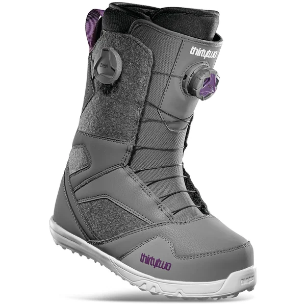 Thirtytwo STW Double Boa Snowboard Boot Women's - Grey/Purple, 8.5