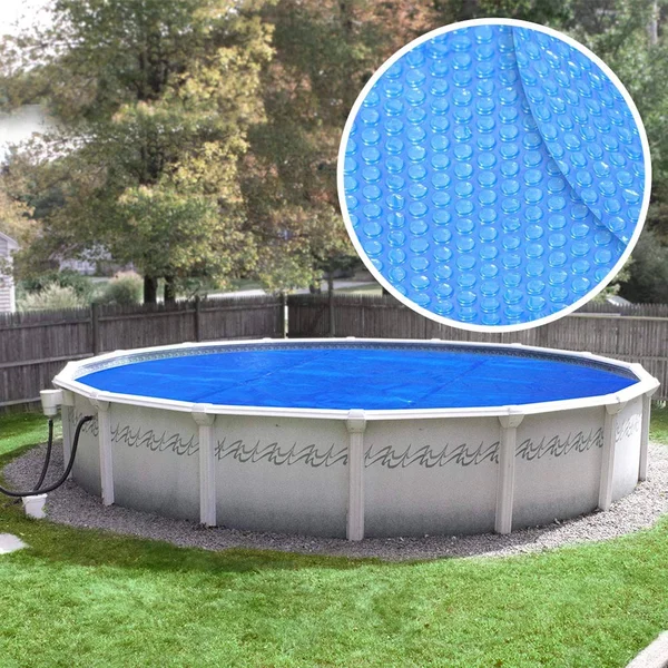Robelle Heavy-Duty 28 ft. Round Blue Solar Cover Pool Blanket