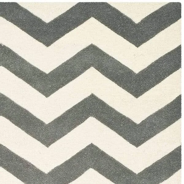 Safavieh Chatham CHT715D Dark Grey, Ivory 7& x 7& Round Area Rug