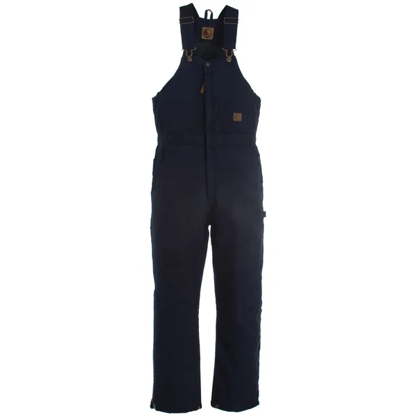 Berne Men's Deluxe Twill Insulated Bib Overall Navy, L/Short