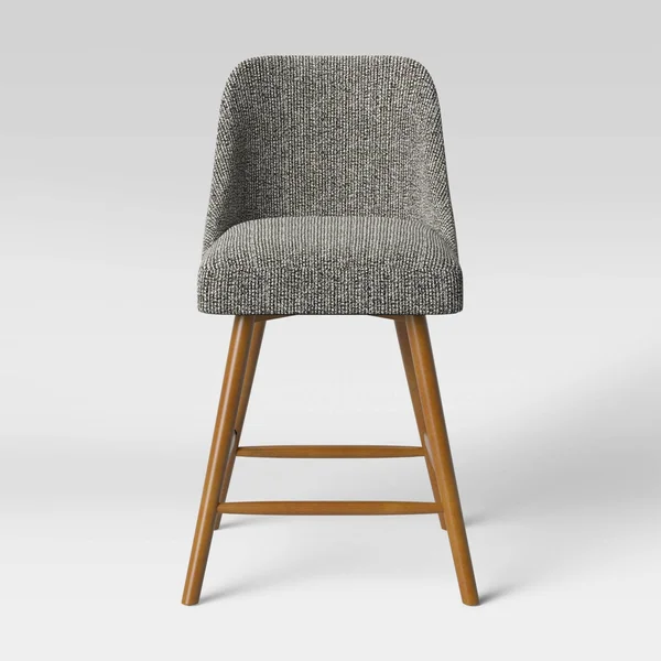 Geller Upholstered Counter Height Barstool Black/Cream - Project 62
