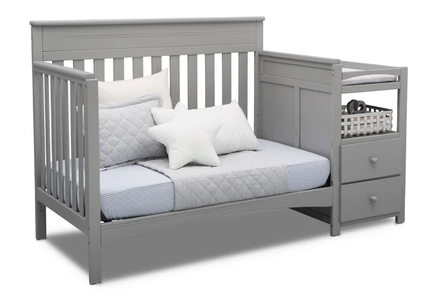 Delta Children Presley Grey Convertible Crib and Changer