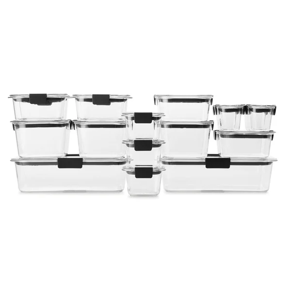 Rubbermaid Brilliance 36-Piece Food Storage Container Set, Clear