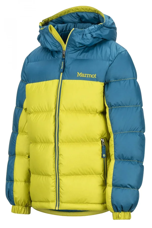 Marmot Boys& Guides Down Hoody - M - Citronelle/Moroccan Blue
