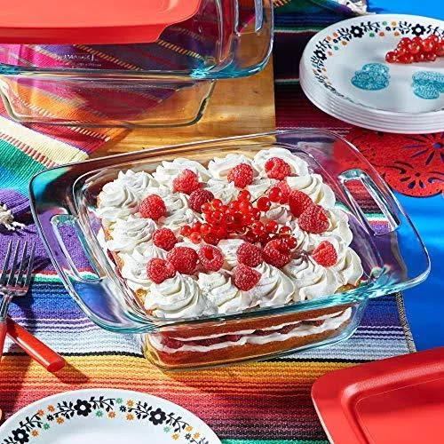 Pyrex Easy Grab Baking Dish with Lid Food Storage - 8x22 x 8x22