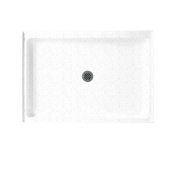 Swan Solid Surface 42-in x 34-in Shower Base in Arctic Granite