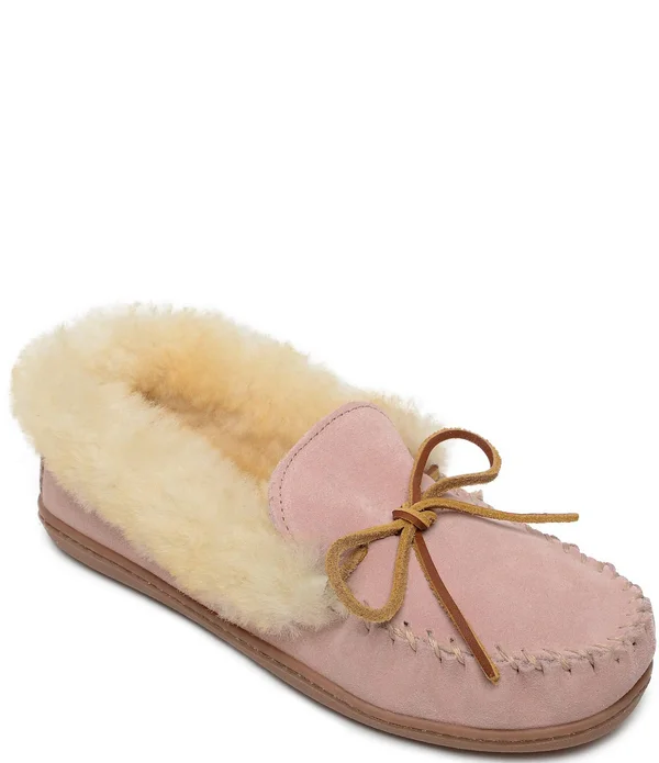 Minnetonka Alpine Sheepskin Moc 11 Women's Pink