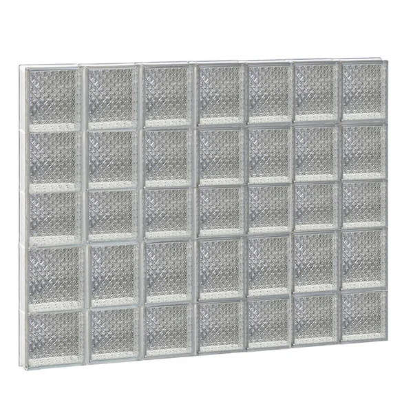 REDI2SET Diamond Pattern Frameless Replacement Glass Block Window (Rough Opening: 42-in x 34-in; Actual: 40.25-in x 32.75-in) S4