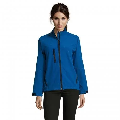 SOLS Womens/Ladies Roxy Soft Shell Jacket (Breathable - Windproof and Water Resistant) Grey Marl Womens Softshell Jacket