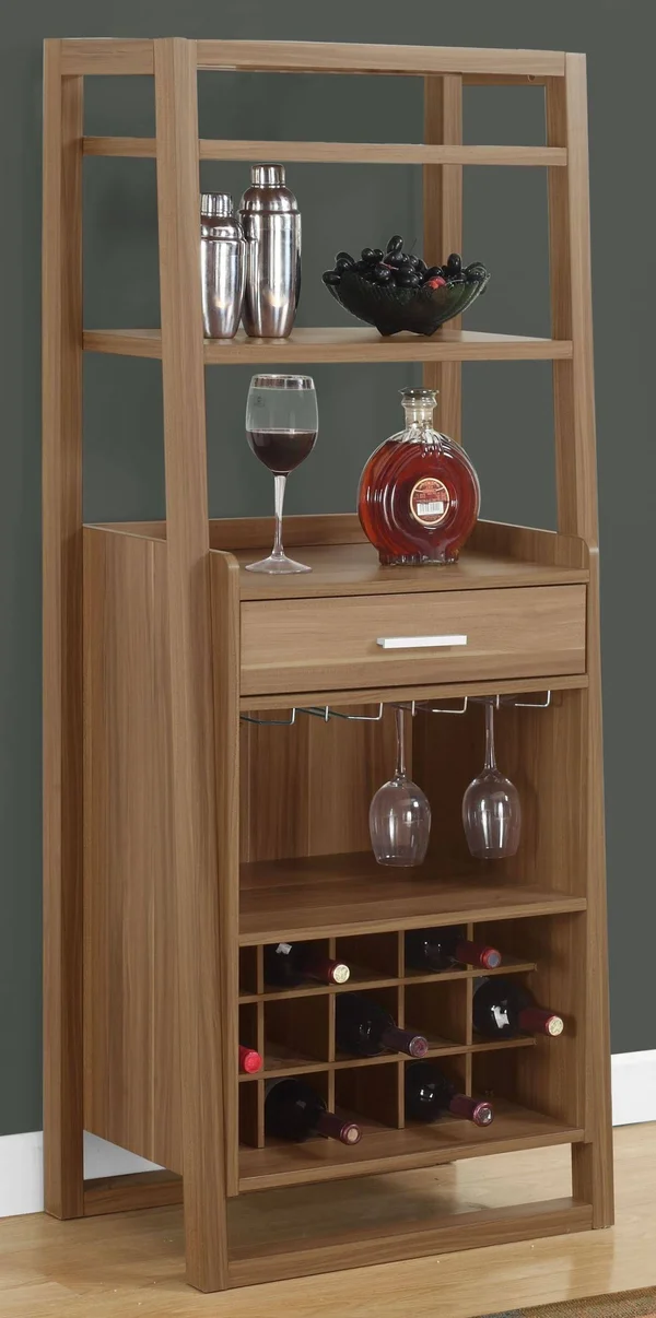 Monarch Walnut 60x22H Ladder Style Home Bar