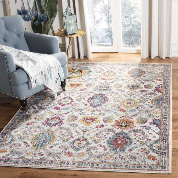 Safavieh Evoke EVK255B 6&7x22 x 6&7x22 Round Cream, Orange Area Rug