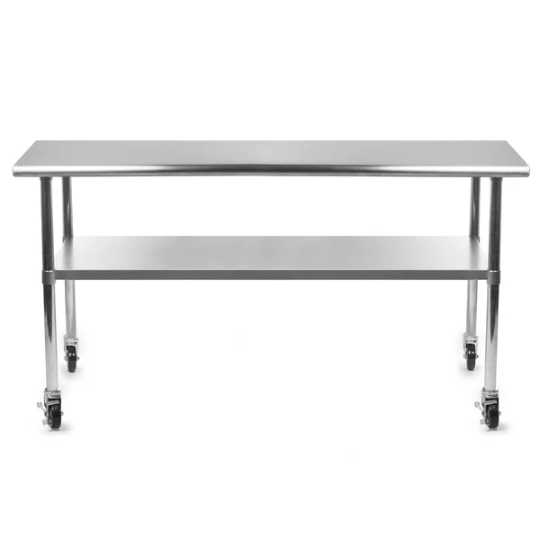 GRIDMANN NSF 72 in. x 24 in. Stainless Steel Commercial Kitchen Prep & Work Table w/ 4 Casters (Wheels)